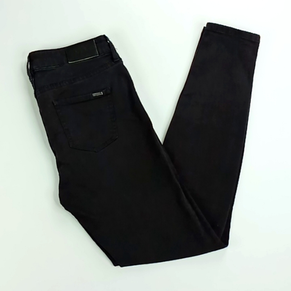 A/X Armani Exchange Women's Super Skinny 26 Black Distressed Jeans